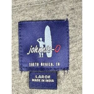 Johnnie-O Men's Heathered Pamlico Sweatshirt Charcoal Rare Orange Plumeria Logo